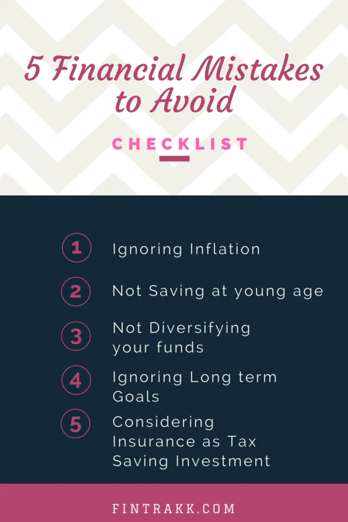 Financial planning tips, financial mistakes to avoid